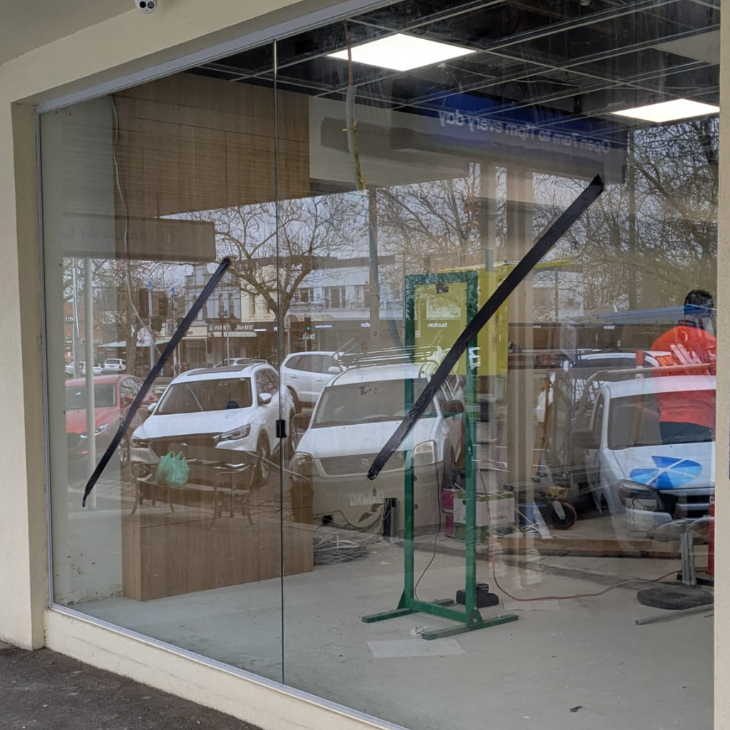 commercial glazing installation in Ballarat, Victoria